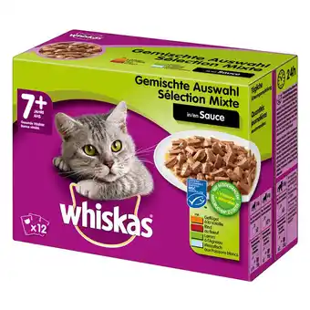 Zooplus Whiskas 7+ senior selectie in saus / gelei maaltijdzakjes kattenvoer voordeelpakket 48 x 85 g/100 g gemengde selectie in saus aanbieding