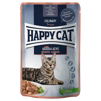 Zooplus Voordeelpakket happy cat pouch meat in sauce 24 x 85 g - atlantik-lachs (zalm) aanbieding