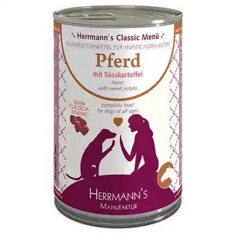 Zooplus 1x400g herrmann's menu paard met zoete aardappel hondenvoer aanbieding