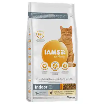 Zooplus 3kg cat adult indoor kip iams kattenvoer aanbieding