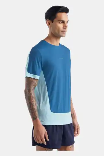 Bever Icebreaker meteroa ss tee blauw/lichtblauw aanbieding