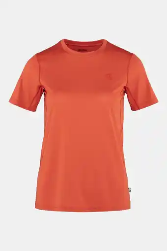 Bever Fjällräven abisko day hike short sleeve dames rood/oranje aanbieding