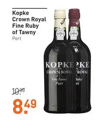 Gall & Gall Kopke crown royal fine ruby of tawny aanbieding