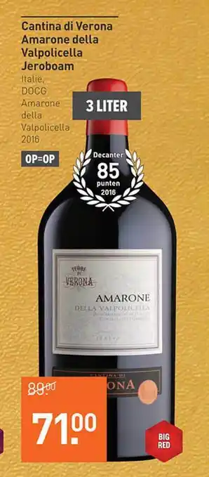 Gall & Gall Cantina di verona amarone della valpolicella jeroboam aanbieding