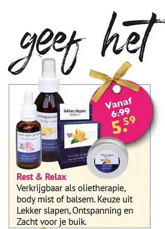 Gezond & Wel Rest & relax aanbieding