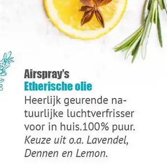 Gezond & Wel Airspray's etherische olie aanbieding