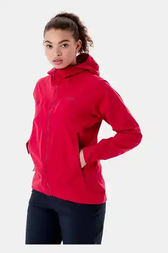 Bever Rab kinetic 2.0 hardshell jas dames rood aanbieding