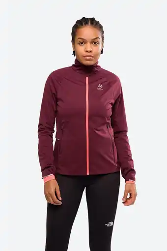 Bever Odlo zeroweight pro warm jacket bordeaux / kastanjebruin aanbieding