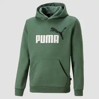 Perry Sport Puma puma essentials+ two-tone big logo trui groen kinderen aanbieding