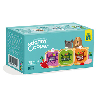 Pets Place Edgard&cooper kuipjes multipack adult chicken game lamb - hondenvoer - kip wild lam 6x100 g aanbieding
