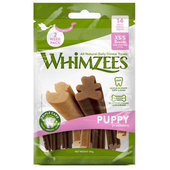 Pets Place Whimzees puppy stazak - hondensnacks - dental 125 g 14 stuks xsmall/small aanbieding