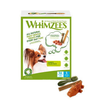Pets Place Whimzees variety box - hondensnacks - dental 840 g 56 stuks small aanbieding