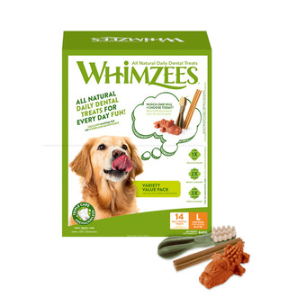 Pets Place Whimzees variety box - hondensnacks - dental 840 g 14 stuks large aanbieding