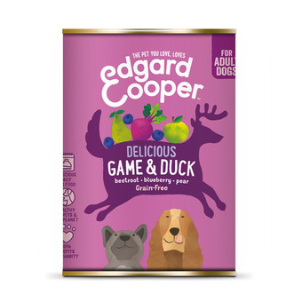 Pets Place Edgard&cooper blik game duck adult - hondenvoer - wild eend rode biet 400 g graanvrij aanbieding