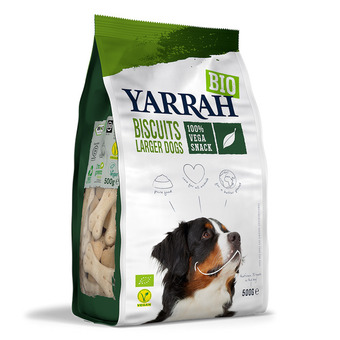 Pets Place Yarrah bio biscuits larger dogs - hondensnacks - 500 g vegetarisch aanbieding