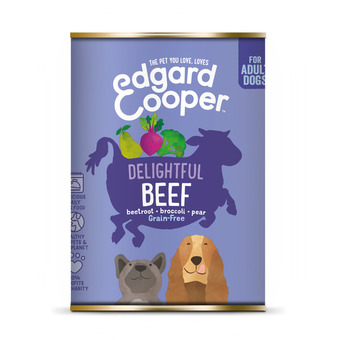 Pets Place Edgard&cooper blik beef adult - hondenvoer - rund rode biet broccoli 400 g graanvrij aanbieding