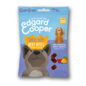 Pets Place Edgard&cooper beef bites - hondensnacks - rund aardbei mango 50 g aanbieding