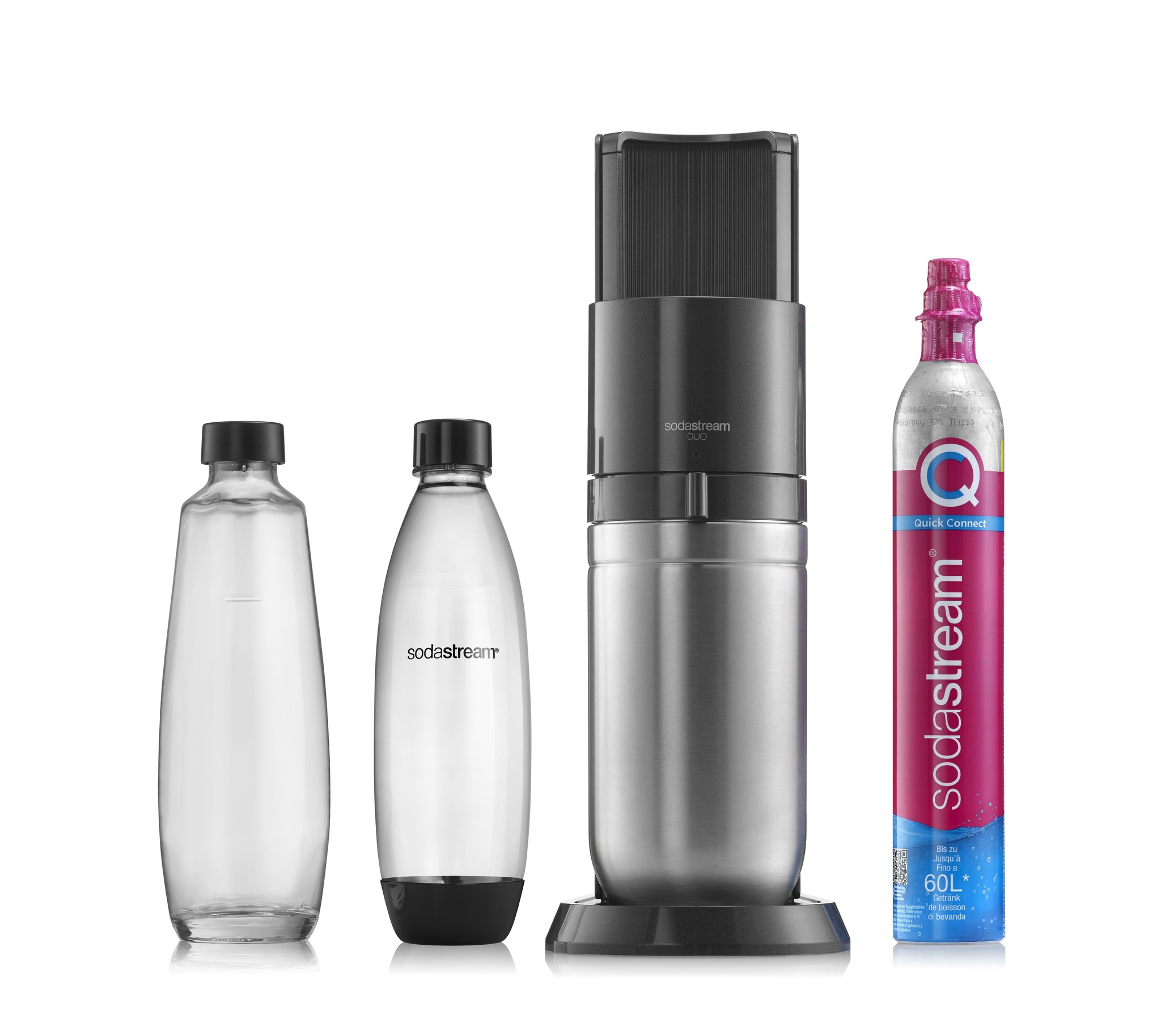 Sodastream duo starterpack incl.2x 1l.fles + quick connect cil. waterkan zwart aanbieding bij Expert