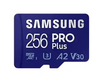 Expert Samsung pro plus 256gb microsdxc micro sd-kaart blauw aanbieding