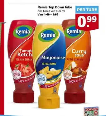 Hoogvliet Remia Top Down 500 ml per tube aanbieding