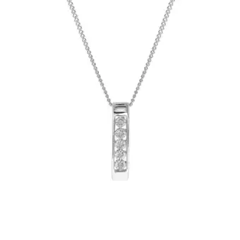 Douglas Lucardi 14 karaat witgouden ketting met diamant 0,01ct aanbieding