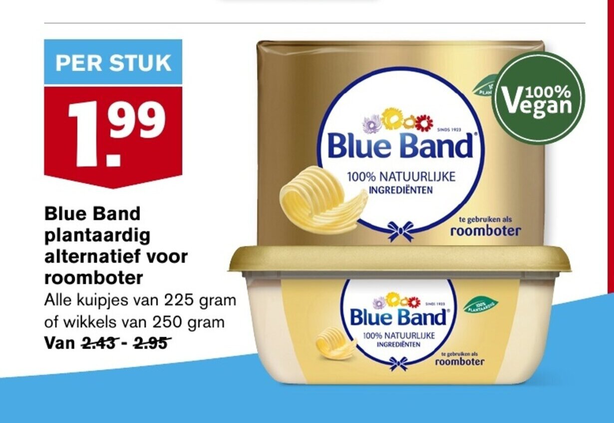 Blue Band Plantaardig Alternatief Voor Roomboter Aanbieding Bij Hoogvliet