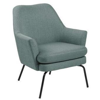 Leen Bakker Relaxfauteuil ulla - stof - grijsgroen - leen bakker aanbieding