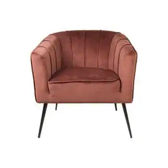 Leen Bakker Hsm collection fauteuil chester - velvet - champagne - leen bakker aanbieding