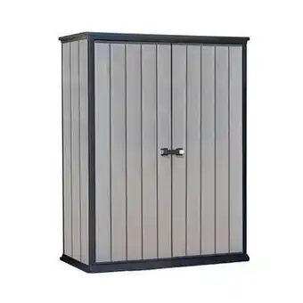 Leen Bakker Keter tuinkast high store + opbergkast - grijs - 140x73,6x170,4 cm - leen bakker aanbieding