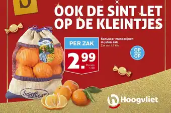 Hoogvliet SanLucar madarijnen in juten zak 1.5 kilo aanbieding