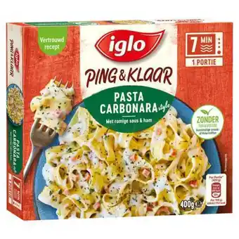 Coop Iglo ping & klaar carbonara aanbieding