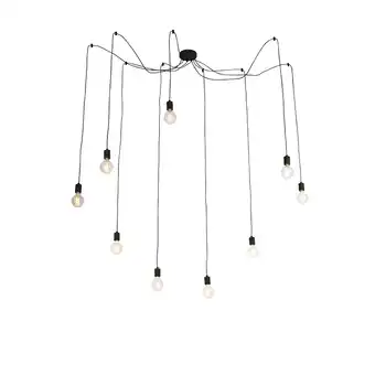 Lampenlicht.nl Design hanglamp zwart 9-lichts - cavalux aanbieding