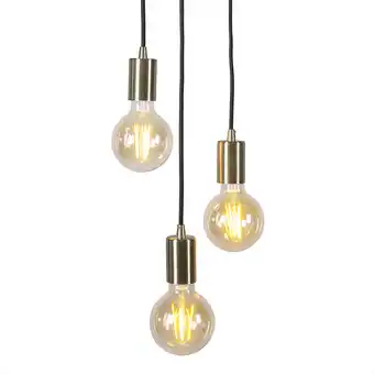 Lampenlicht.nl Art deco hanglamp goud - facil 3 aanbieding