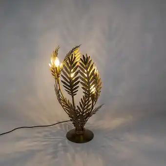 Lampenlicht.nl Vintage tafellamp large goud - botanica aanbieding