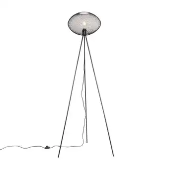 Lampenlicht.nl Industriële vloerlamp tripod zwart - molly aanbieding