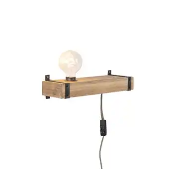 Lampenlicht.nl Industriële wandlamp hout usb - reena aanbieding