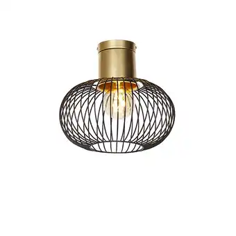 Lampenlicht.nl Design plafondlamp zwart met goud - mayelle aanbieding