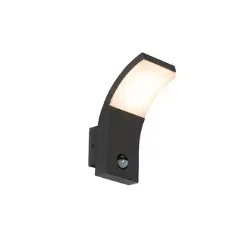 Lampenlicht.nl Buitenwandlamp antraciet incl. led ip54 met bewegingssensor - litt aanbieding