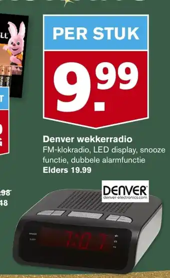 Hoogvliet Denver wekkerradio aanbieding