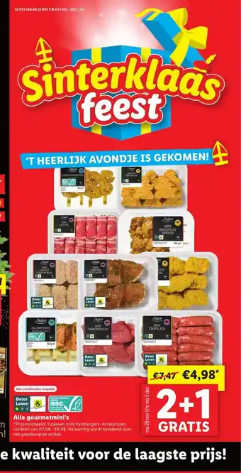 Lidl Alle gourmetmini's aanbieding