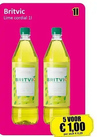 Datum Voordeelshop Britvic lime cordial 1l aanbieding