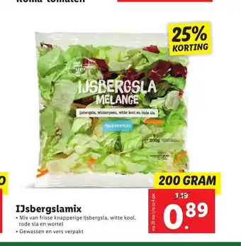 Lidl IJsbergslamix 200 gram aanbieding