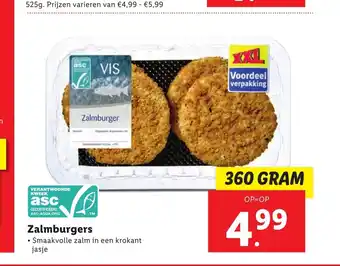 Lidl Zalmburgers 360 gram aanbieding