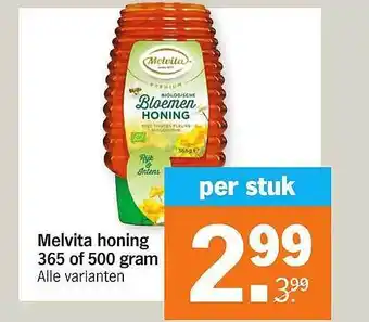 AH XL Melvita honing 365 of 500 g aanbieding