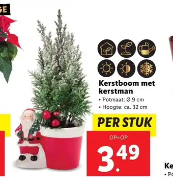 Lidl Kerstboom met kerstman aanbieding