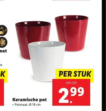 Lidl Keramische pot 19 cm aanbieding