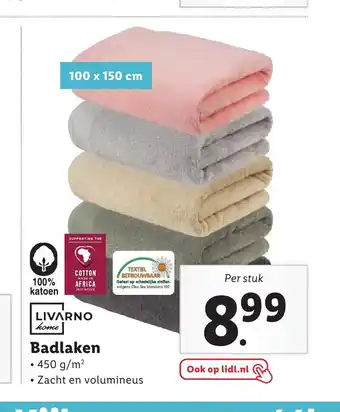 Lidl Badlaken aanbieding