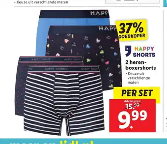 Lidl Happy shorts 2 heren- boxershorts aanbieding