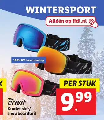 Lidl Crivit Kinder ski-/ snowboardbril aanbieding