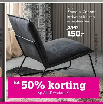 Leen Bakker Fauteuil Cooper aanbieding